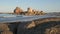 A close view of picnic rocks in Tasmania, Australia