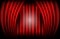 Close view of a red velvet curtain. Theater background Vector illustration