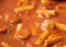 Close view of rigatoni pasta with sausage