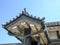 Close view of roof and tile detail on a building at the imperial palace tokyo