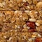 Close view of several flax and almond seed granola bars