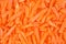 Close view shredded carrots