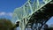 Close view of Silver Jubilee Bridge steel construction in Runcorn