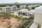 Close view of single floor building looking awesome with greenery plantation