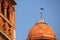 Close view of a small dome with hawk sitting on top, Safdarjung