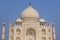 Close view of Taj Mahal against blue sky, Agra, Uttar Pradesh, I
