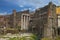 Close view of the terrace of ancient temple