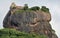 Close view of top of Sigiriya lion rock