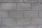 Close view of wall made of gray concrete masonry units