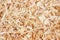 Close view of wood shavings