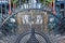 Close view of the wrought iron gate of the Tivoli Gardens Amusement Park