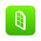 Close window frame icon green vector