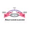 Closed angle glaucoma. A common type of glaucoma. The anatomical structure of the eye. Infographics. Vector illustration