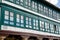 Closed balconies (Galleries) in the main square of Almagro (Spain