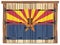 Closed Barn Door With Arizona Flag