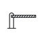 Closed barrier line icon, vector illustration