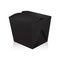 Closed black blank wok box mockup. Vector 3d packaging. Carton box for asian or chinese take away food paper bag