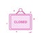 Closed board icon design vector