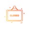 Closed board icon design vector