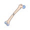 Closed bone fracture line icon.