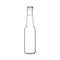 Closed bottle of cold beer, sketch style vector illustration