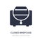 closed briefcase icon on white background. Simple element illustration from Fashion concept