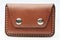 Closed brown leather cardholder