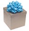 Closed Brown Paper Recycled Gift Box with Bow