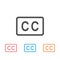 Closed captioning icon set vector illustration flat style