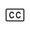 Closed captioning icon vector on white vector illustration flat style