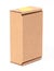 Closed cardboard small box isolated