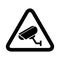 Closed circuit television camera icon, CCTV video protection alert, vector illustration