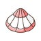 Closed clam RGB color icon