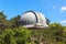 Closed dome of the old telescope in the observatory