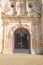 Closed door of church of Ciguenza in Cantabria