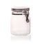 Closed empty glass jar with clipping path