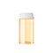 Closed and empty pill bottle isolated on the white background. Realistic vector illustration.