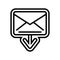 closed envelope message loading line icon vector illustration