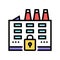 closed factory color icon vector illustration