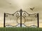 Closed gate in nature - 3D render