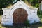 Closed gates or doors of the wine cellar