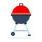 Closed Grill for the backyard vector flat isolated