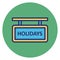 Closed, holidays banner Vector Icon which can easily edit