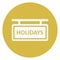 Closed, holidays banner Vector Icon which can easily edit