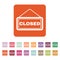 The closed icon. Locked symbol. Flat