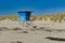 Closed lifeguard stand on beach in Morro Bay