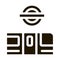 closed metro doors icon Vector Glyph Illustration