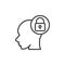 Closed mind line icon