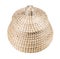 Closed moroccan basket from seagrass isolated