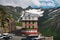 Closed mountain hotel located near the Rhone Glacier in Furka Pass, Switzerland